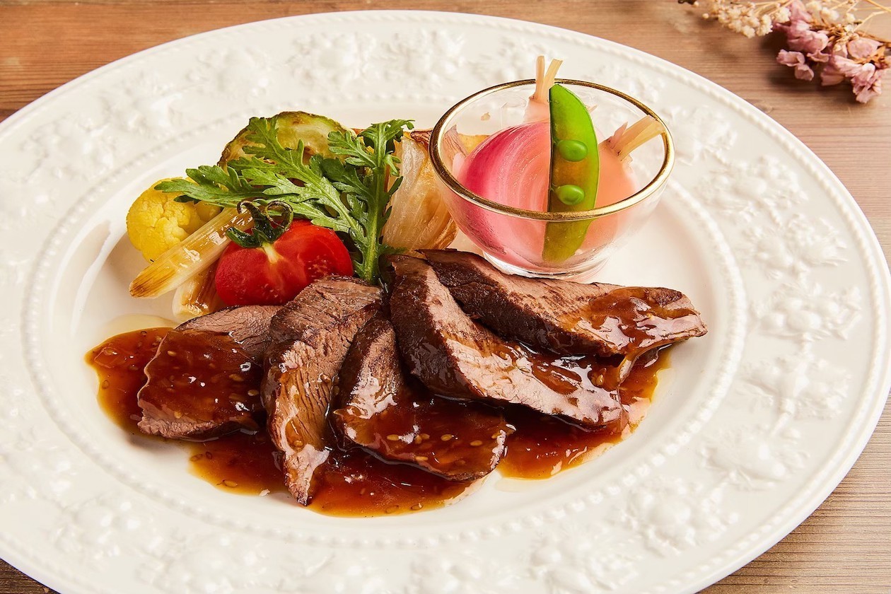 鹿肉のローストランチ