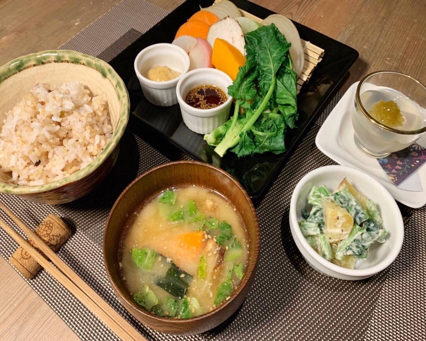 蒸し野菜定食